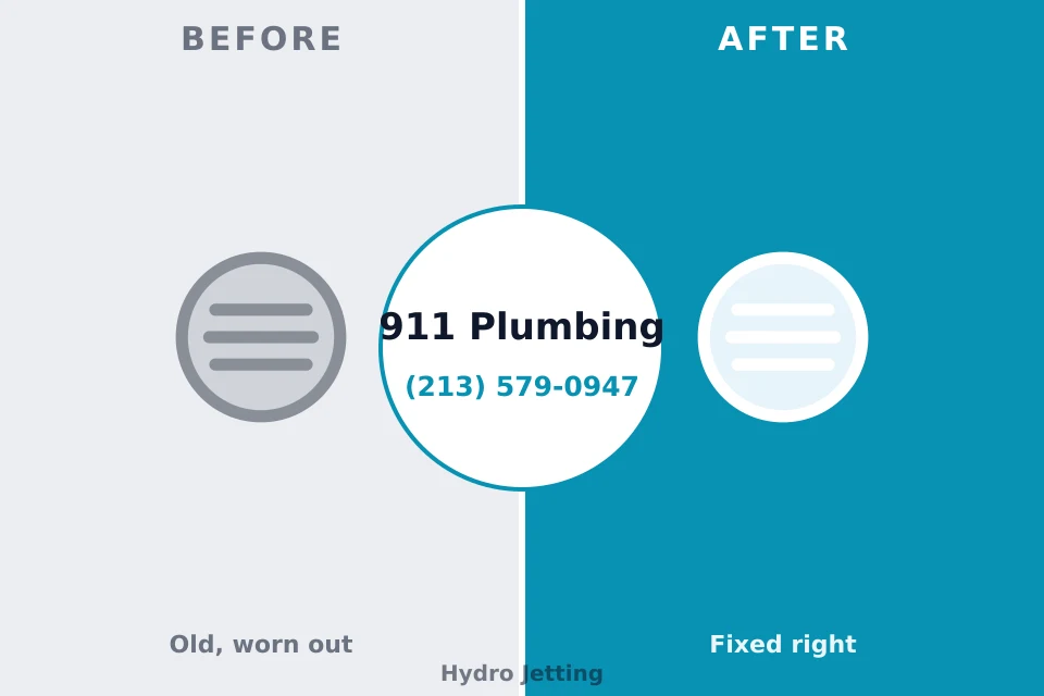 Before and after: plumbing repair Grandview Plaza, KS
